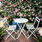 3 Piece Patio Bistro Set Of Foldable Round Table And Chairs - Furniture Home Direct