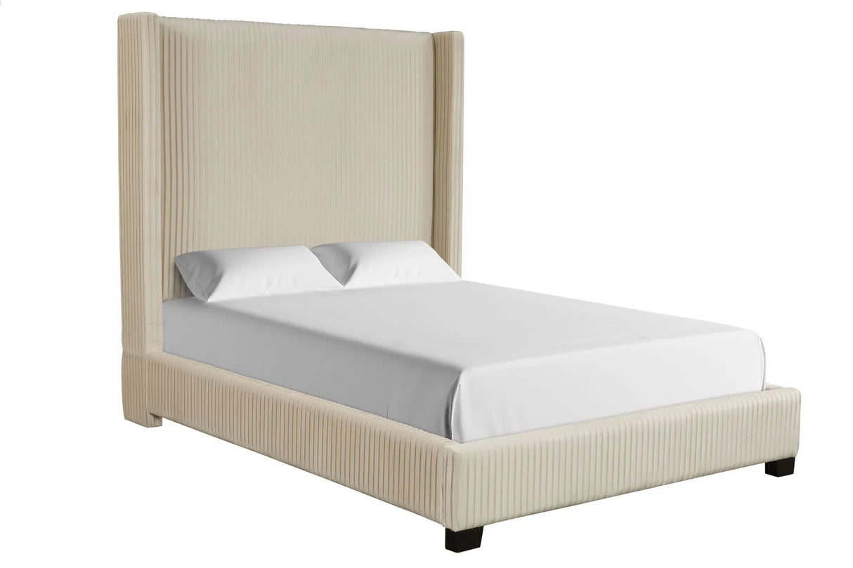 Upholstered Bed, Space-Saving Design - Furniture Home Direct