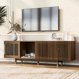 TV Stand Mid Century Modern Cat House Console Walnut - Furniture Home Direct