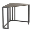 Roman - Industrial Corner Desk - Black / Espresso - Furniture Home Direct