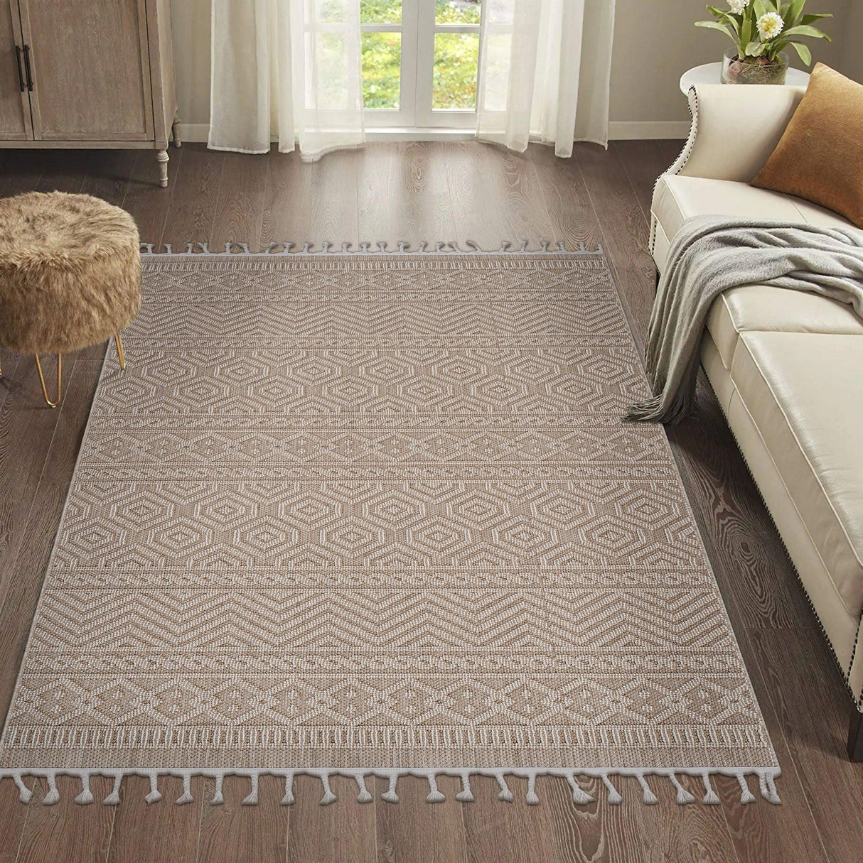 Guros - Geometric Indoor / Outdoor Area Rug - Furniture Home Direct
