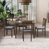 Mid Century Modern Square 5 Piece Dining Set - Furniture Home Direct