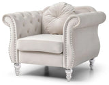 Chic Transitional Flared Arm Chair - Furniture Home Direct