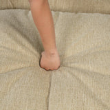 Cloud Sectional with Ottoman, Charging Ports and Three Back Pillows - Beige - Furniture Home Direct