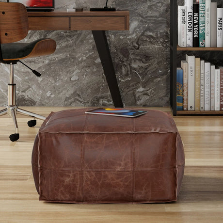 Sheffield - Handcrafted Square Pouf - Furniture Home Direct