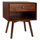 Mid Century Modern Single Drawer Nightstand - Furniture Home Direct