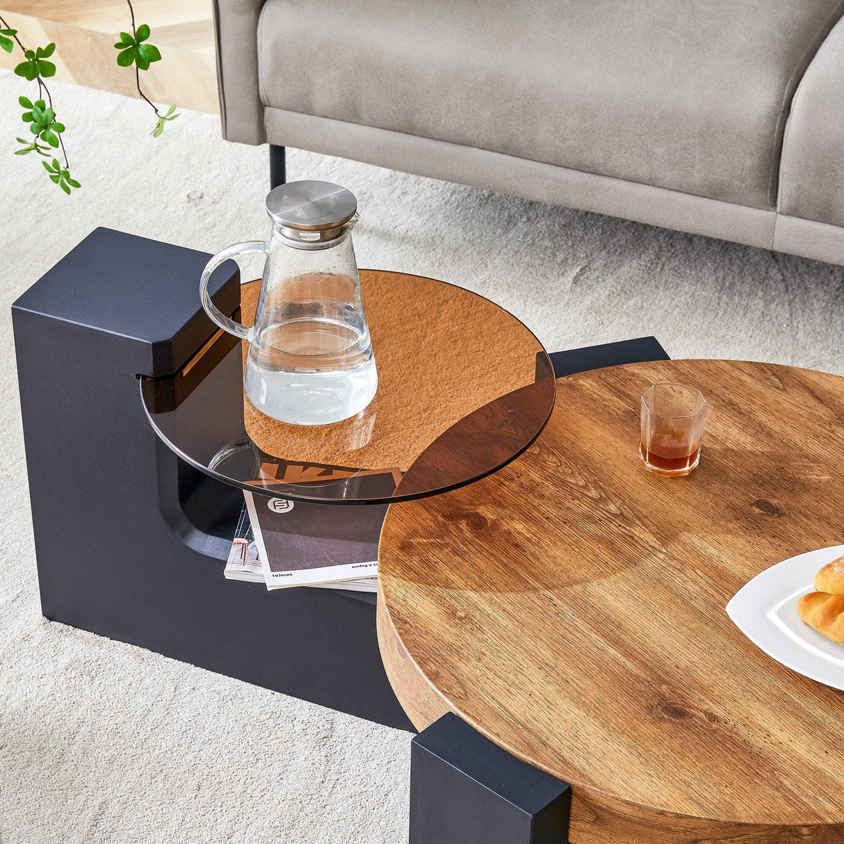 Detachable Double-Decker Coffee Table - Furniture Home Direct