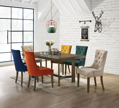 Farren - 11 Pieces Dining Room Set - Multi / Oak - Furniture Home Direct