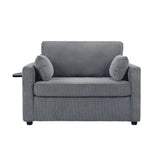 Sleeper Sofa With Foldable Mattress, USB Ports, Side Table & Storage Pocket - Furniture Home Direct