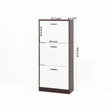Modern Freestanding Shoe Storage Cabinet With 3 Flip Drawers - Furniture Home Direct