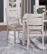Dining Set Rustic Weathered Wood 7 Piece Multicolor - Furniture Home Direct