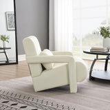 Modern Upholstered Accent Chair, Comfortable Linen Fabric With A Pillow For Living Room - Furniture Home Direct