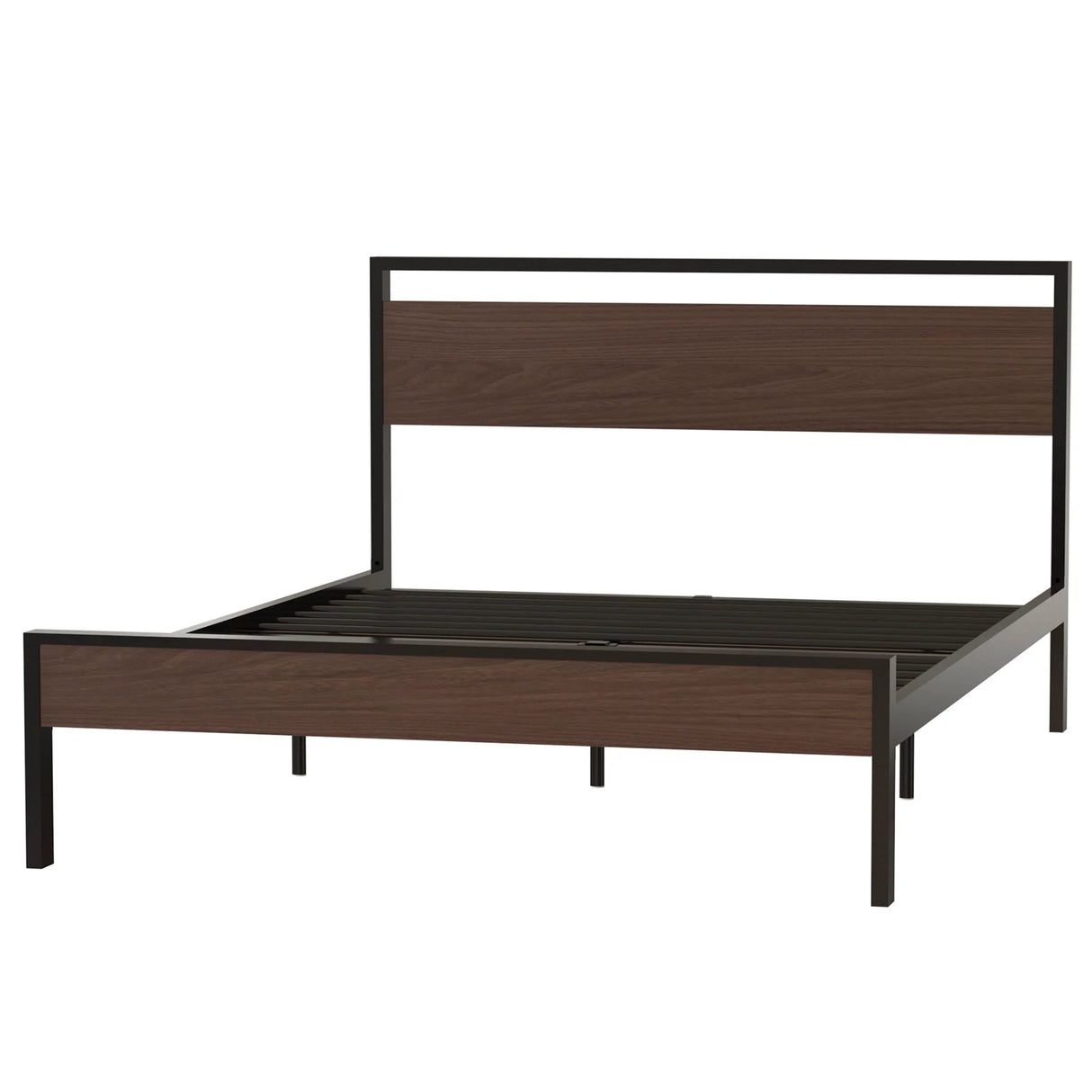 Ceres - Metal Bed With Wood Headboard & Footboard - Furniture Home Direct