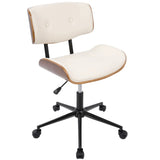 Lombardi - Mid Century Modern Adjustable Office Chair With Swivel - Furniture Home Direct