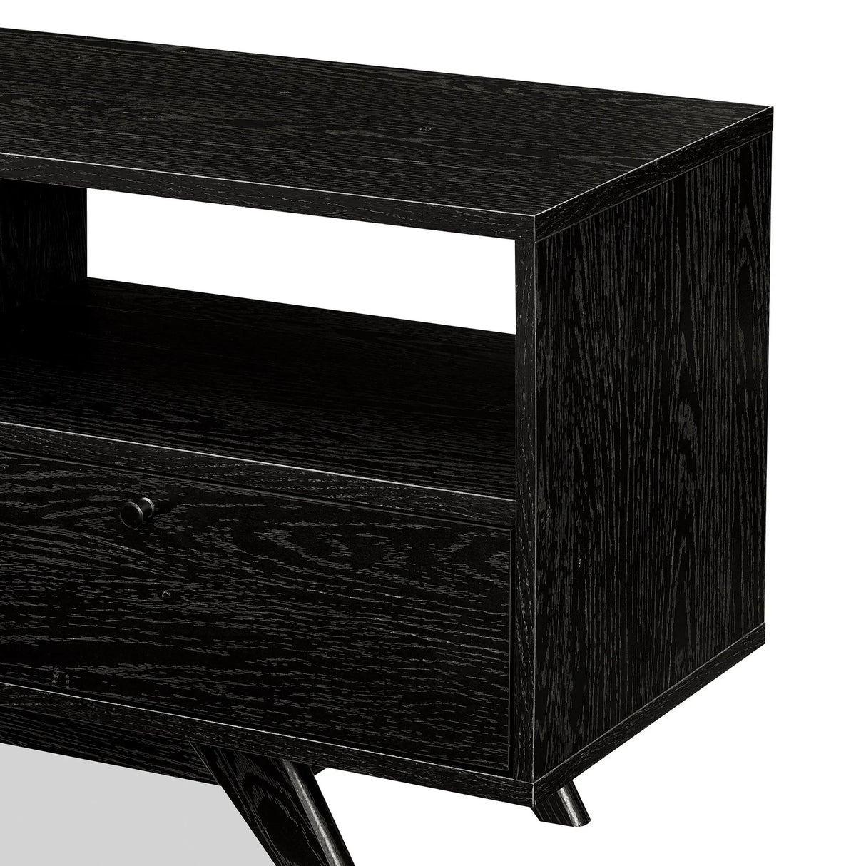 Modern Scandi 3 Door Low Profile TV Stand For TVs Up To 80" - Furniture Home Direct