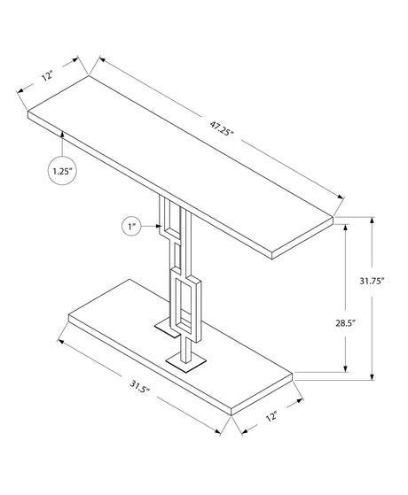 Console Accent Table, Narrow For Living Room - Furniture Home Direct
