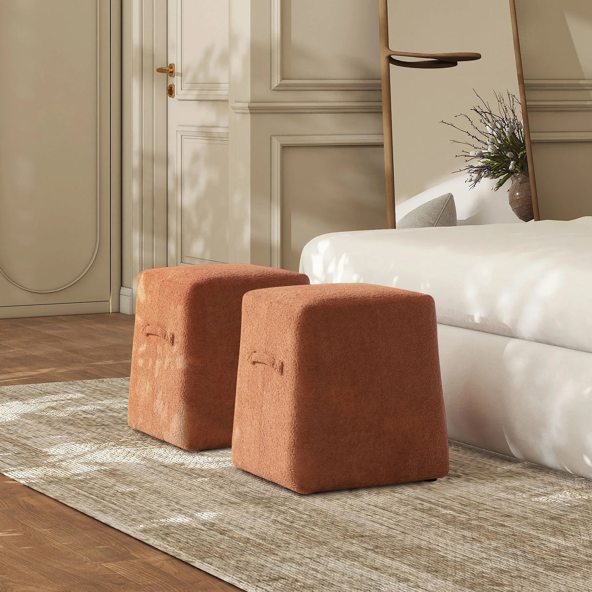 Oliver - Tapered Square Upholstered Ottoman - Furniture Home Direct