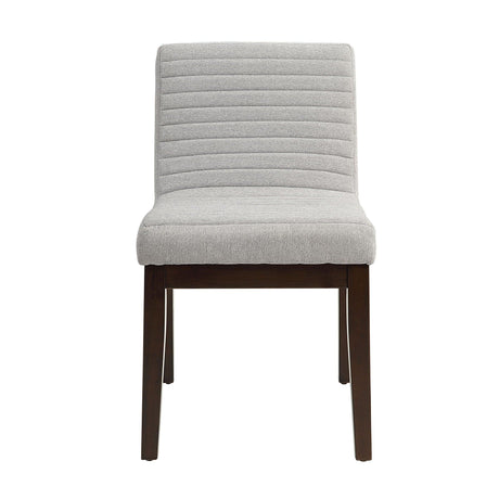 Edwyn - Linen Side Chair (Set of 2) - Gray - Furniture Home Direct