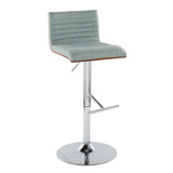 Mason - Contemporary Adjustable Barstool & Swivel With Straight T Footrest (Set of 2) - Furniture Home Direct