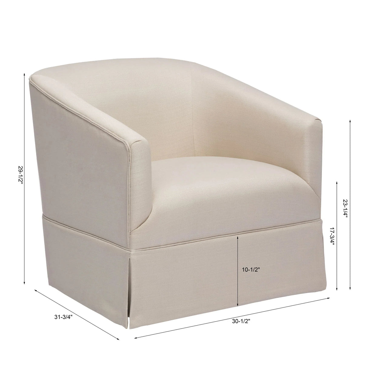 Earl - Skirted Swivel Chair - Furniture Home Direct