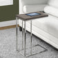 Accent Table, C - Shaped, Tempered Glass, Stylish Design Contemporary & Modern - Furniture Home Direct