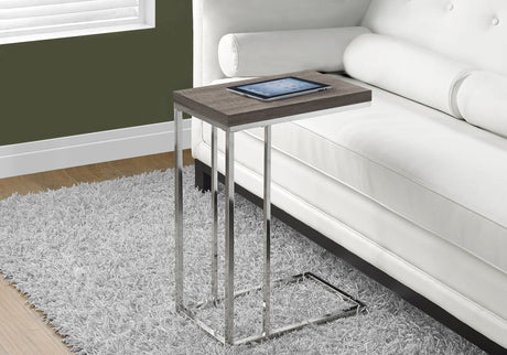 Accent Table, C - Shaped, Tempered Glass, Stylish Design Contemporary & Modern - Furniture Home Direct