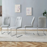 Modern Dining Chairs With Padded Seat, Metal Legs - Furniture Home Direct