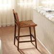 Andre - Counter Stool With Back - Pecan Brown - Furniture Home Direct