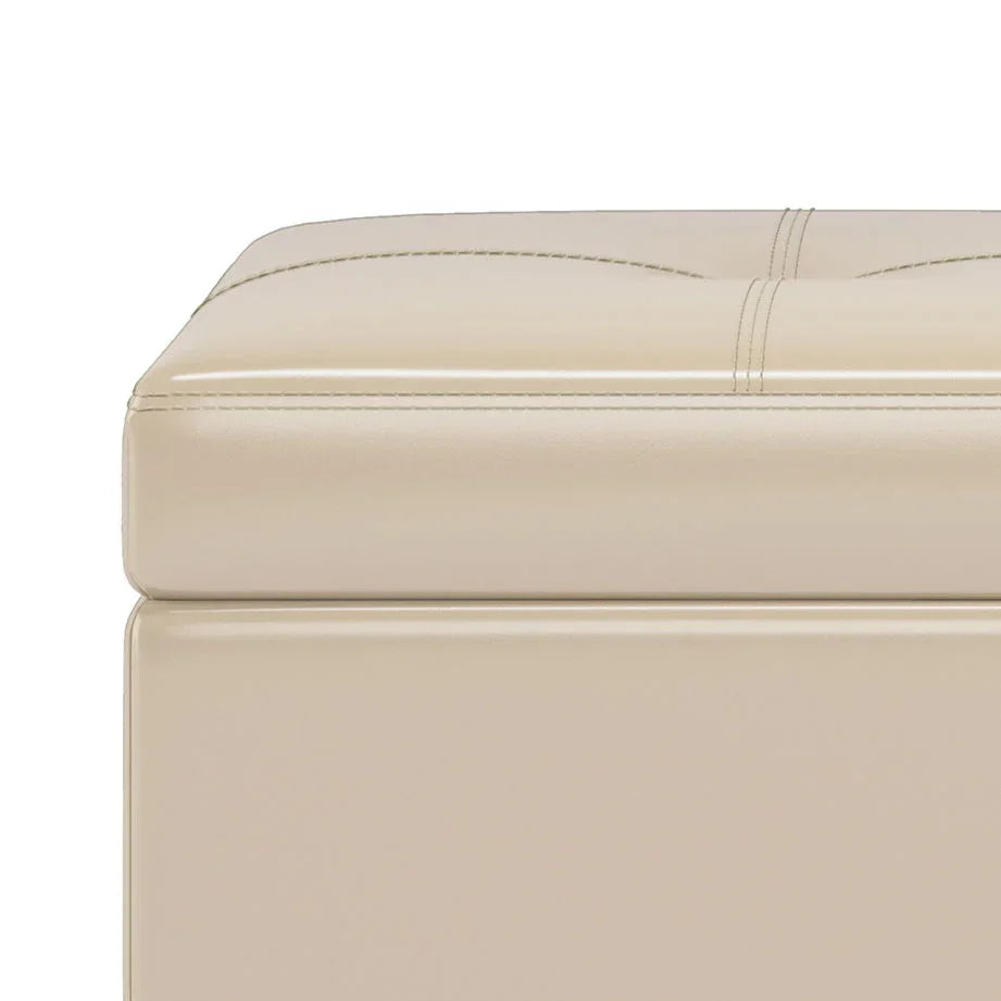 Oregon - Contemporary Storage Ottoman Bench With Tray - Furniture Home Direct