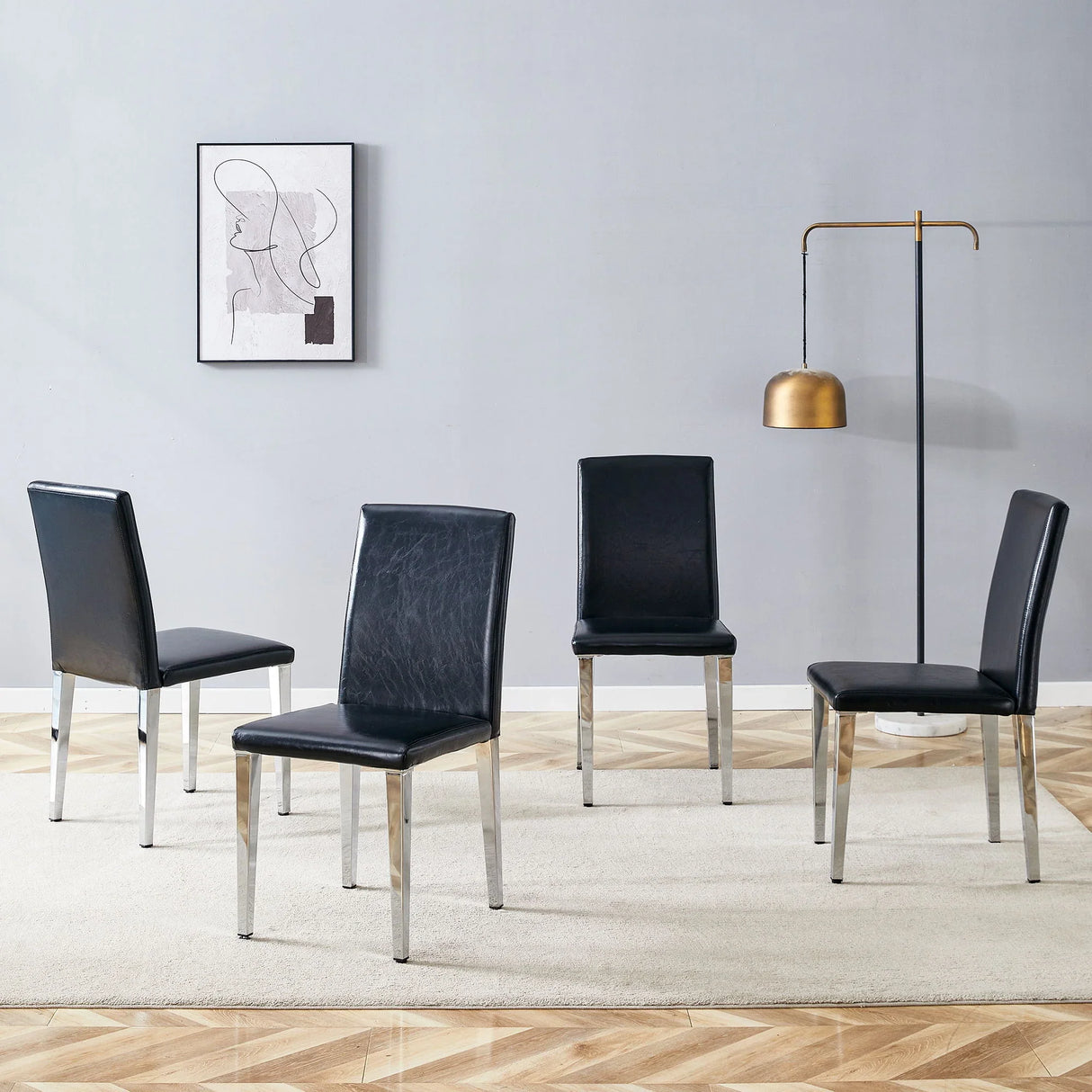 Simple And Versatile Dining Chairs With Metal Legs - Furniture Home Direct