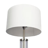 Nimbus - Floor Lamp With 3Way Rotary Switch Clear Body Base - Silver Gray / White - Furniture Home Direct