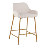 Daniella - Contemporary / Glam Fixed Height Counter Stool (Set of 2) - Furniture Home Direct