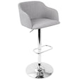 Daniella - Contemporary Adjustable Barstool With Swivel - Light Gray - Furniture Home Direct