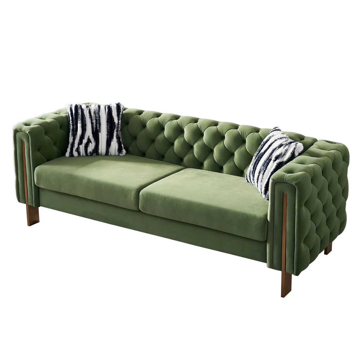 Chesterfield Modern Tufted Velvet Sofa - Mint Green - Furniture Home Direct