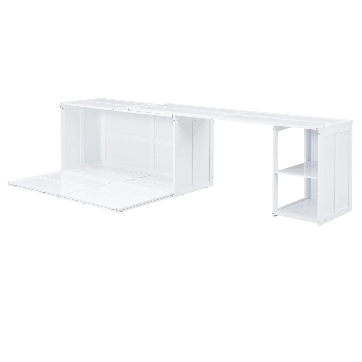 Modern Cabinet Bed With Desk and Storage - Queen Size - Furniture Home Direct