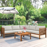 2 Piece Outdoor Sectional Set - Beige - Furniture Home Direct