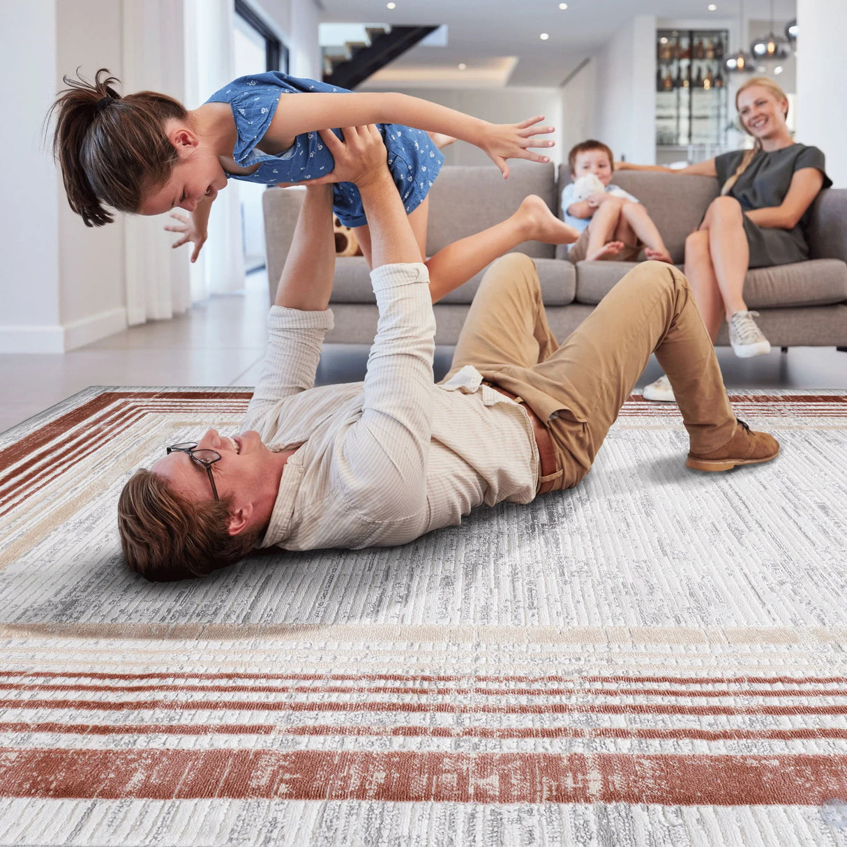 Marfi - Bordered Rug - Furniture Home Direct