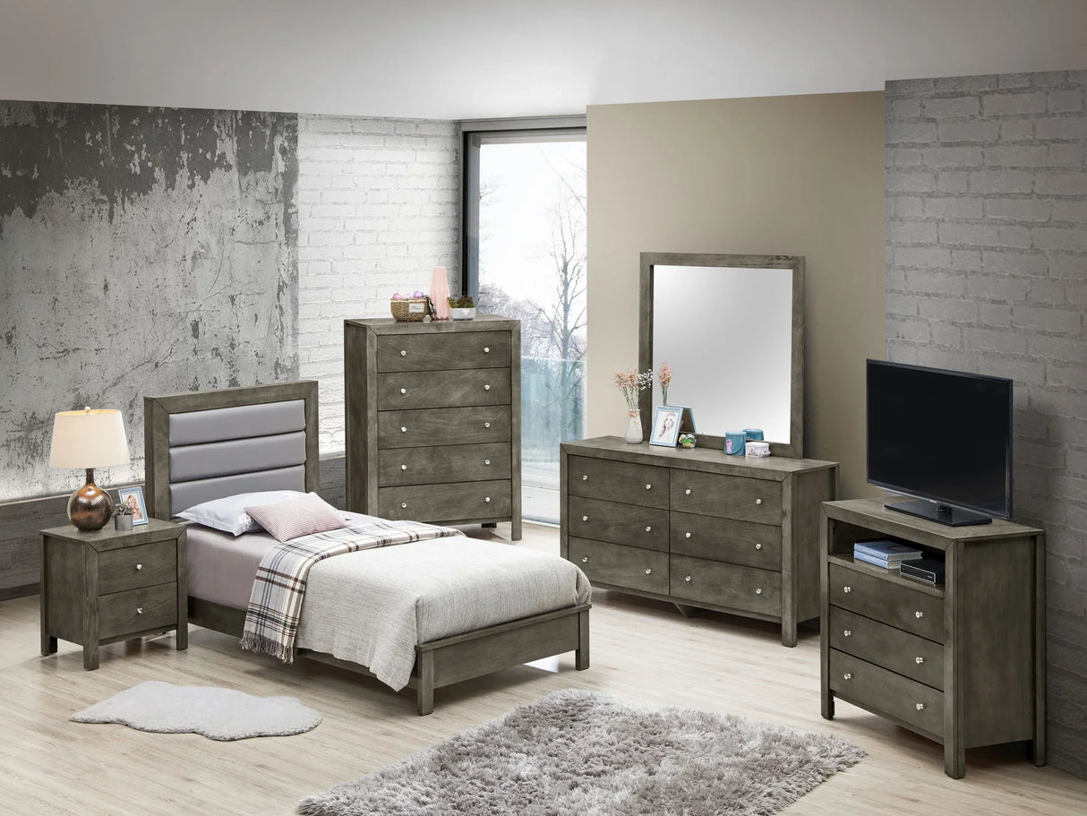 Transitional Modern Design Bed - Furniture Home Direct