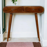 Solid Wood Curved Edge Console Table - Furniture Home Direct