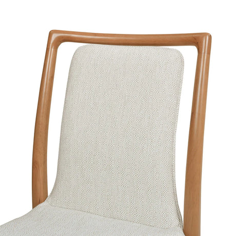 Scandi - Upholstered Dining Chair, Stain Resistant High (Set of 2) - Natural Light Brown / White Pepper - Furniture Home Direct