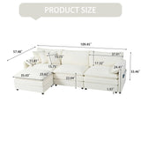 Modern Comfy Deep Seat Modular Sectional Sofa Cloud Couch With Ottoman - Furniture Home Direct
