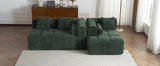 Sectional Sofa Modular Tufted Chenille Upholstery Green - Furniture Home Direct