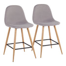 Pebble - Mid Century / Modern Counter Stool (Set of 2) - Furniture Home Direct