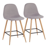 Pebble - Mid Century / Modern Counter Stool (Set of 2) - Furniture Home Direct