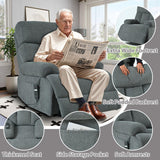 Oversized Power Lift Recliner Chai With Remote Control, Side Pocket, Spacious Seat - Furniture Home Direct