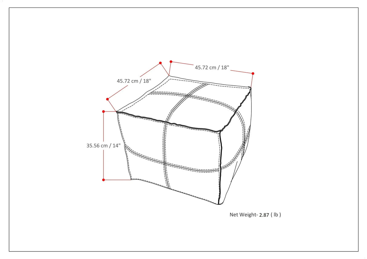 Brody - Versatile Square Pouf - Furniture Home Direct