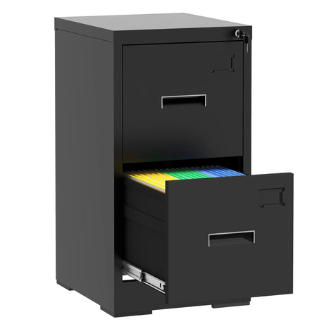 Modern Drawer Metal Vertical File Cabinet With Lock And Card Slot For Office - Furniture Home Direct