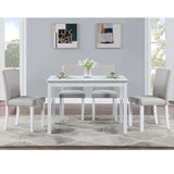 Dining Table Set With Crystal Decoration And Upholstered Chairs - Furniture Home Direct