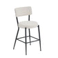 Modern Teddy Fabric Upholstered Bar Stools - Black Legs - Furniture Home Direct