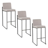 Fuji - Contemporary High Back Barstool Elegant Design - Furniture Home Direct